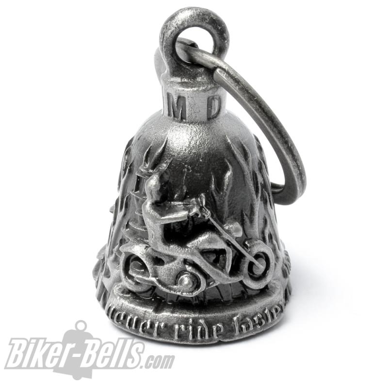 Never Ride Faster Than Your Angel Can Fly Biker Bell Motorcyclist Guardian Angel